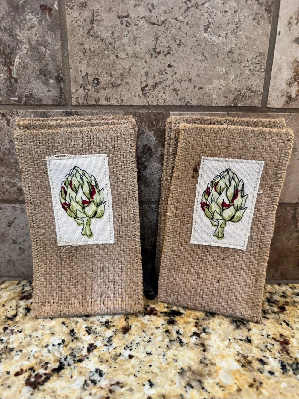 S/8 Cutlery Couture pouches.Avodado